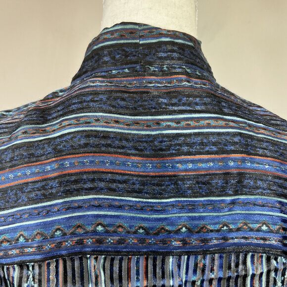 Veronica Beard Malaya Tie-Neck Printed Silk Devoré-Satin Blouse Size 8 - Picture 10 of 14